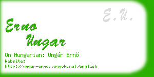erno ungar business card