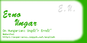 erno ungar business card